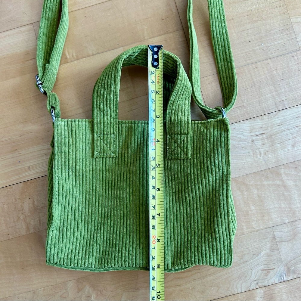 wild fable Corduroy Mini Crossbody Handbag, Fun Lime Green, Adjustable Strap - Picture 9 of 14